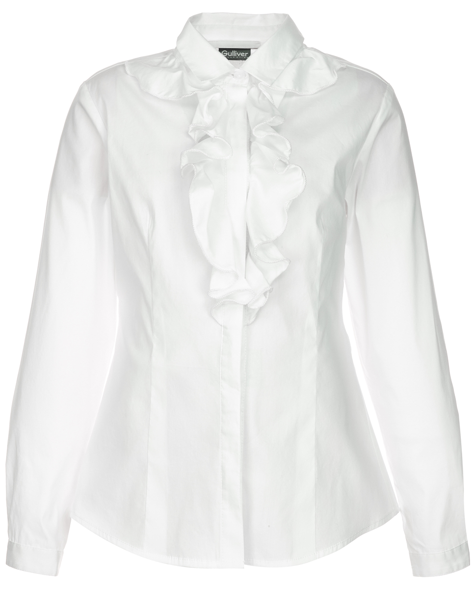 Блузка для девочки Gulliver, цвет: белый. 218GSGC2206. Размер 158