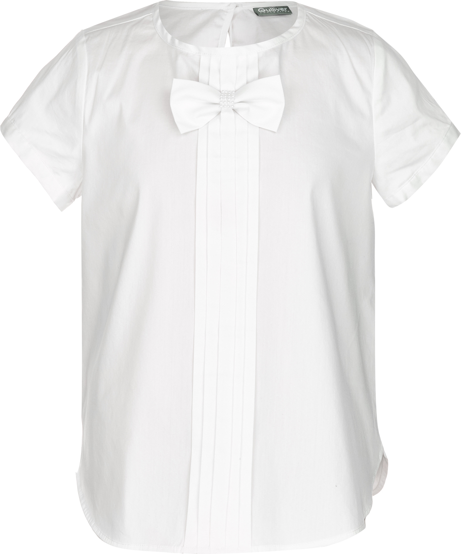 Блузка для девочки Gulliver, цвет: белый. 218GSGC2207. Размер 164