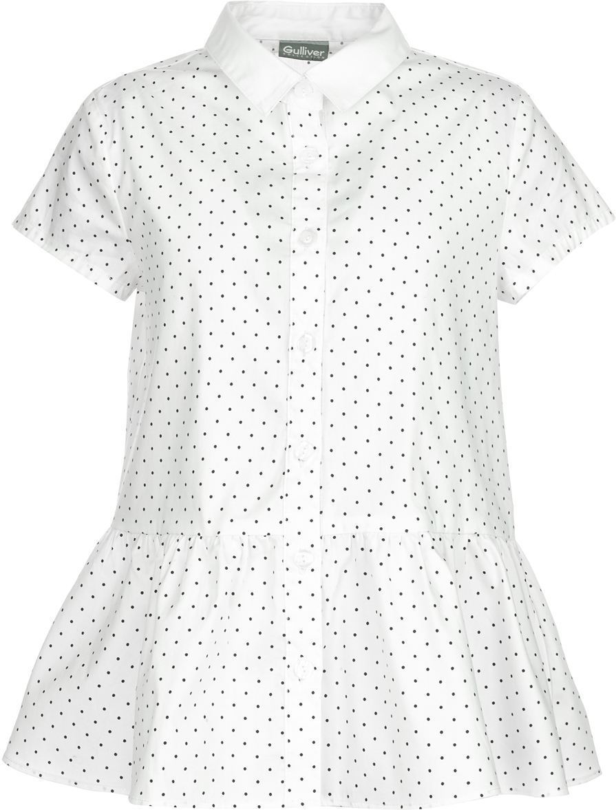 Блузка для девочки Gulliver, цвет: белый. 218GSGC2208. Размер 146
