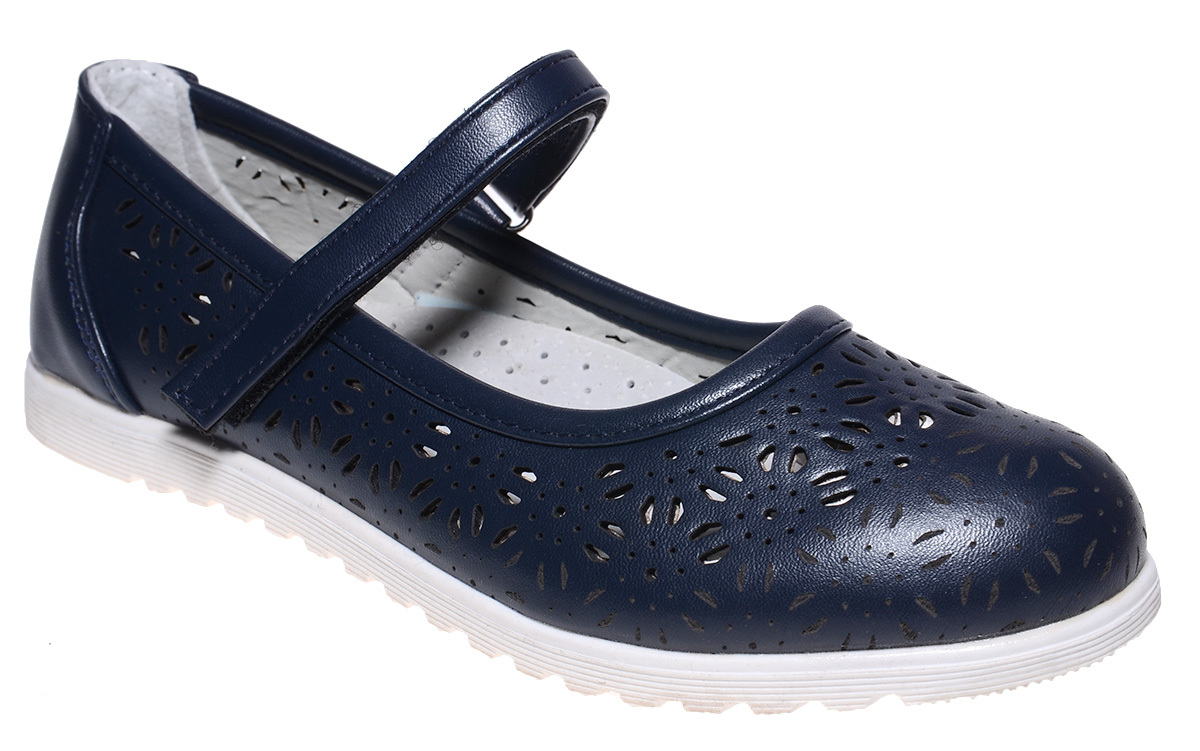Туфли для девочки Мифер, цвет: синий. 7213H-2. Размер 32