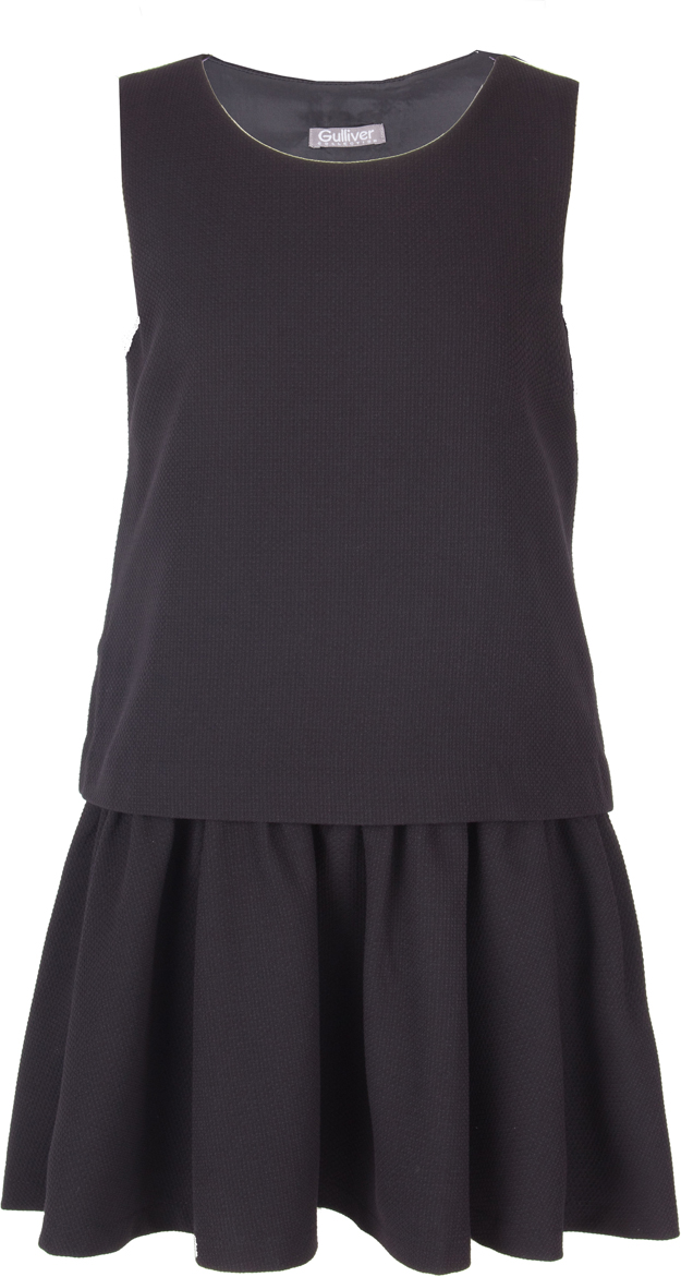 Платье для девочки Gulliver, цвет: черный. 218GSGC2504. Размер 170