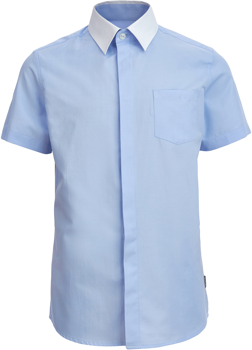 Рубашка для мальчика Gulliver, цвет: голубой. 218GSBC2302. Размер 152