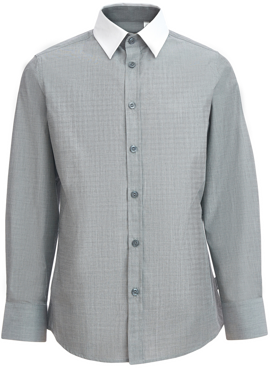 Рубашка для мальчика Gulliver, цвет: серый. 218GSBC2316. Размер 170