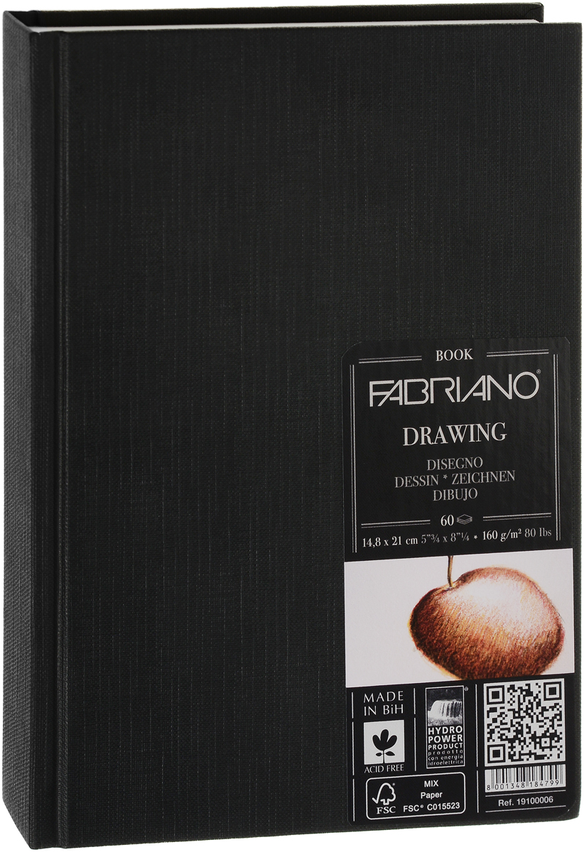 Fabriano Блокнот для зарисовок Drawingbook Портрет 60 листов формат A5