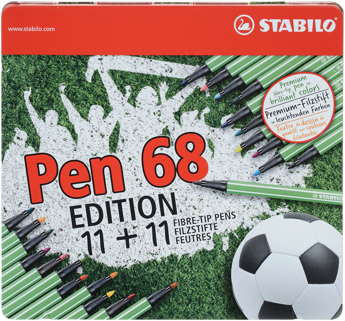 STABILO Набор фломастеров Pen 68 Green Editional 22 цвета