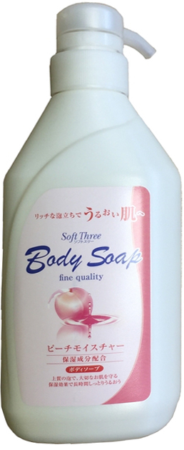 Mitsuei Soft Three Интенсивно увлажняющий гель для душа с экстрактом персика, 550 мл