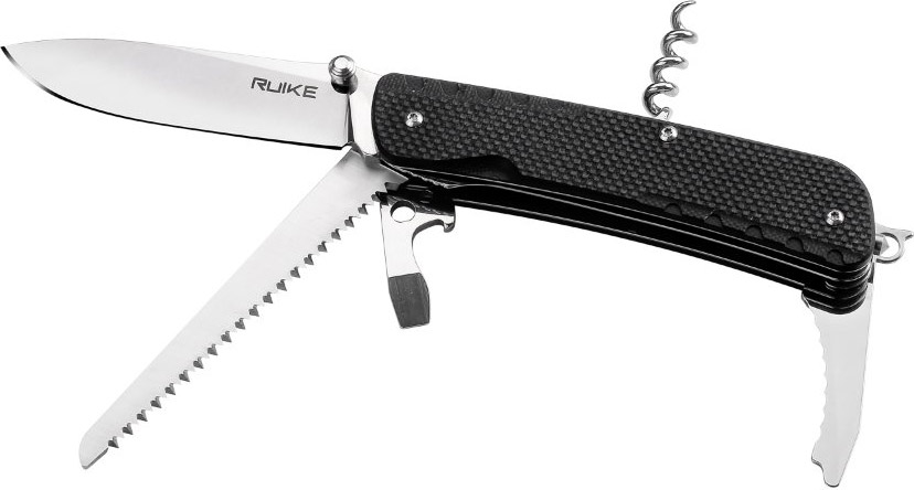 Нож складной туристический Ruike LD32-B, цвет: черный