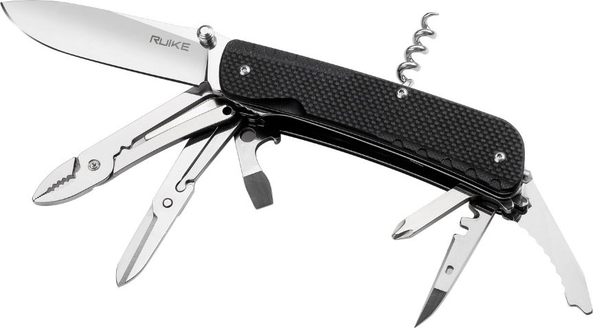 Нож складной туристический Ruike LD41-B, цвет: черный