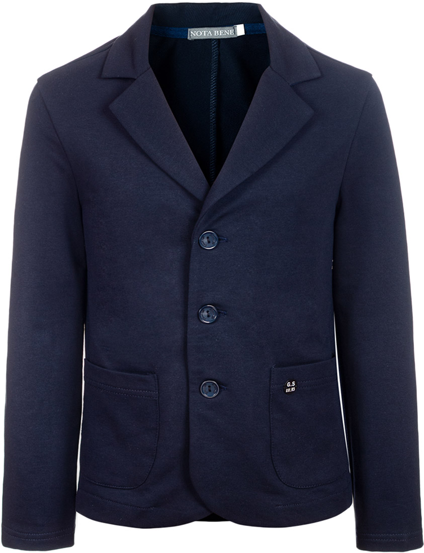 Пиджак для мальчика Nota Bene, цвет: темно-синий. 18115040129. Размер 140