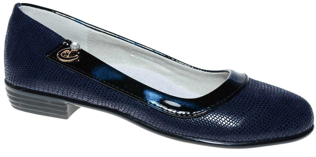 Туфли для девочки Канарейка, цвет: темно-синий. A876-2. Размер 36