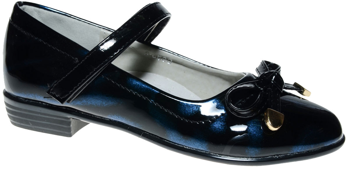 Туфли для девочки Канарейка, цвет: темно-синий. B893-2. Размер 28