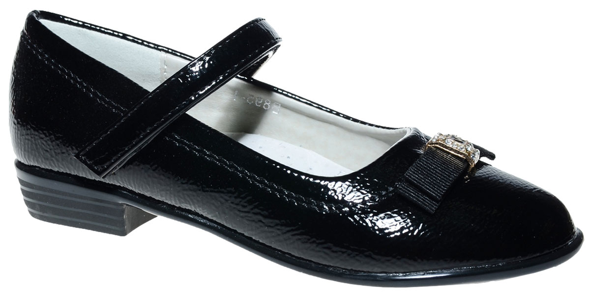 Туфли для девочки Канарейка, цвет: черный. B895-1. Размер 28