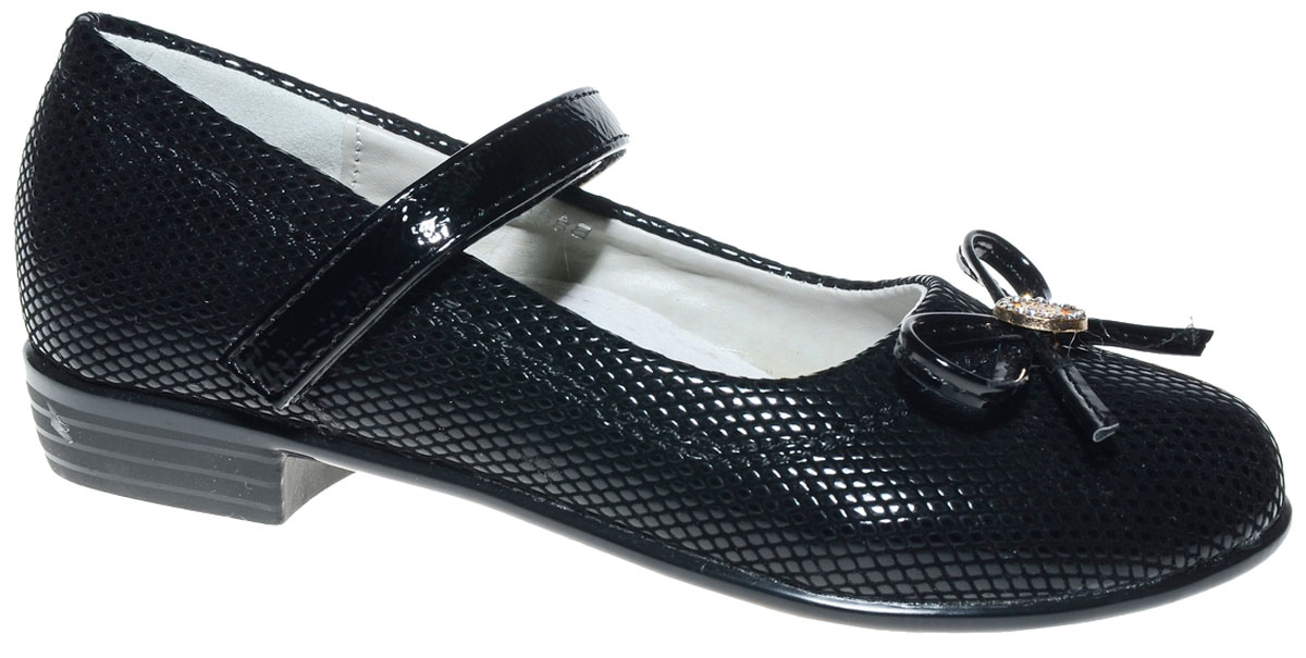 Туфли для девочки Канарейка, цвет: черный. B899-1. Размер 30