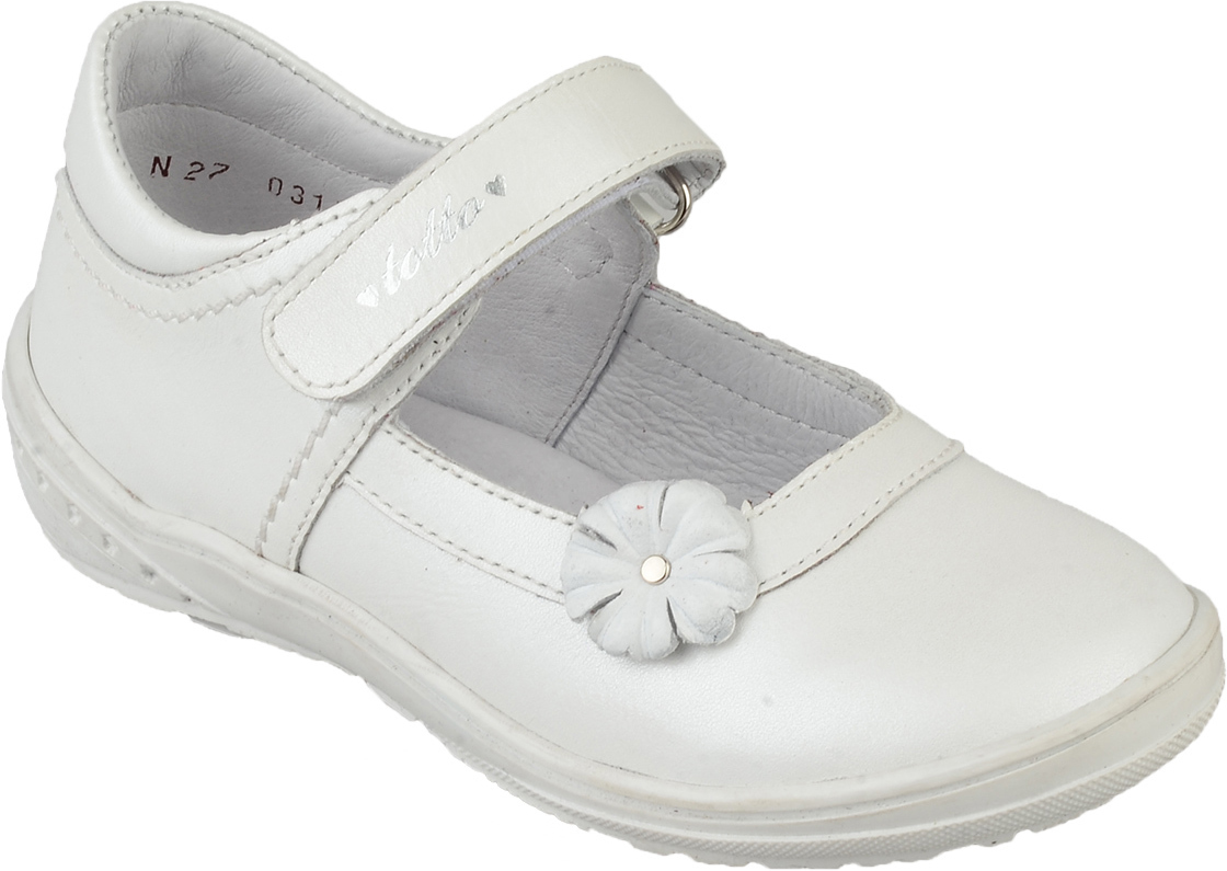 Туфли для девочки Тотто, цвет: белый. 2731-КП. Размер 28