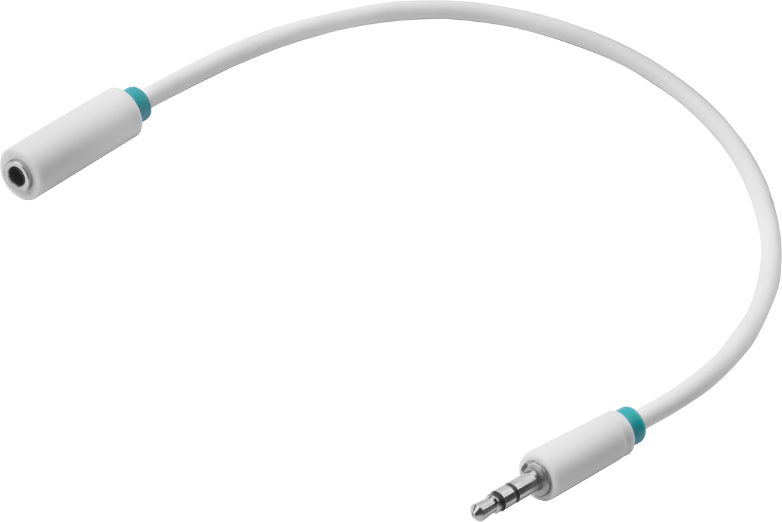 Greenconnect GCR-STM1662-0.5m White кабель-удлинитель jack 3,5mm - jack 3,5mm (0,5 м)