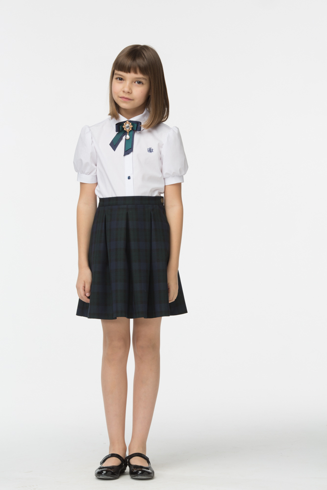 Блузка для девочки Смена, цвет: белый. 17с760-00. Размер 152