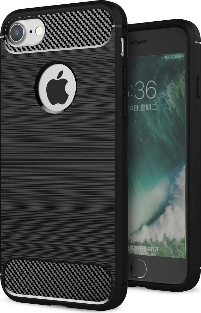 Eva IP8A012B-7 чехол для Apple iPhone 7/8, Black Carbon