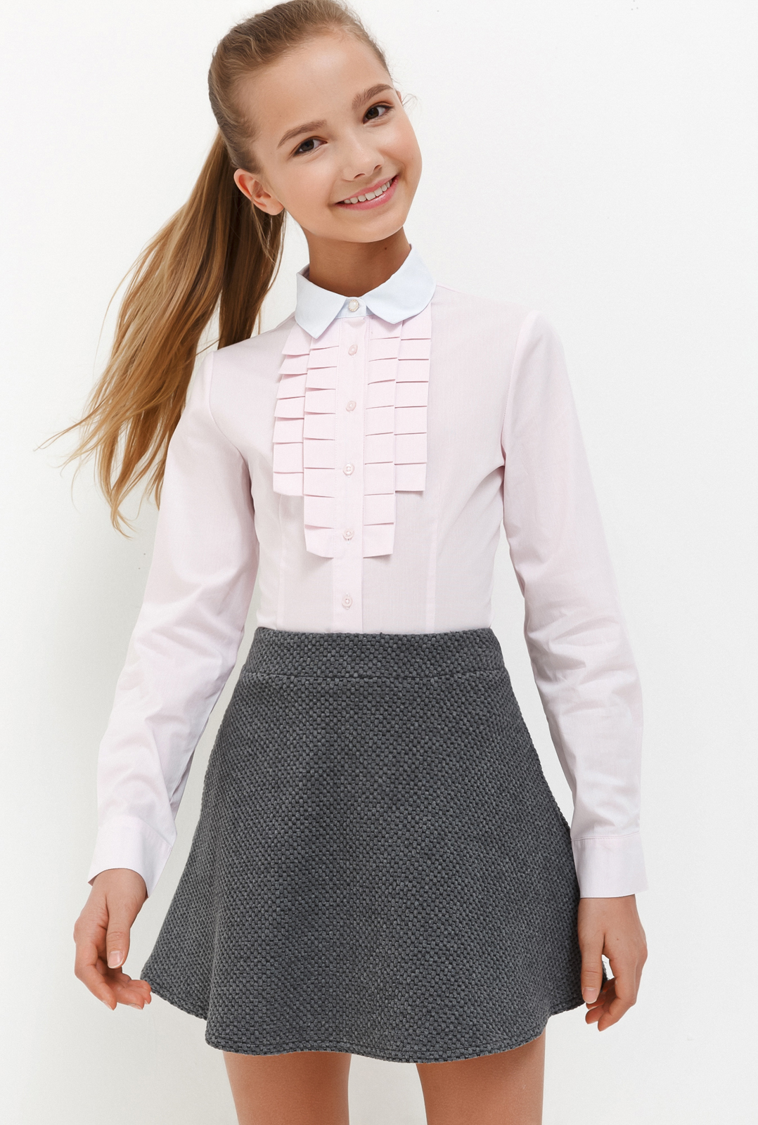 Блузка для девочки Acoola Calendula, цвет: светло-розовый. 20240260037_3400. Размер 122