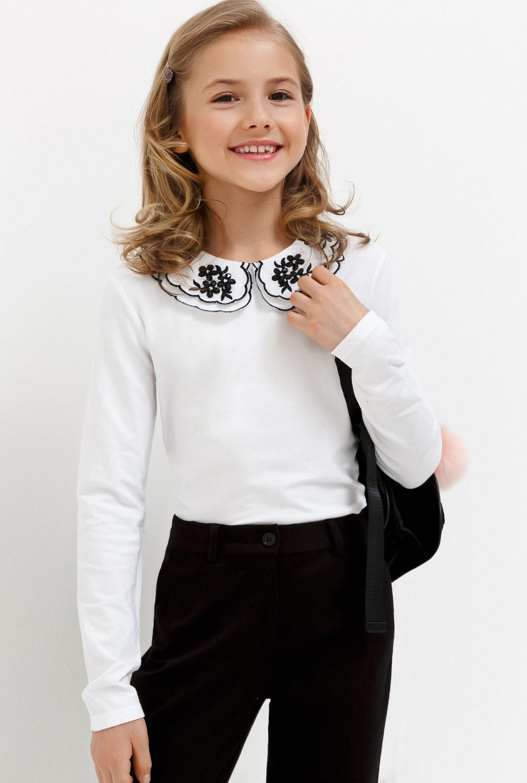 Блузка для девочки Acoola Izhora, цвет: белый. 20240100018_200. Размер 116