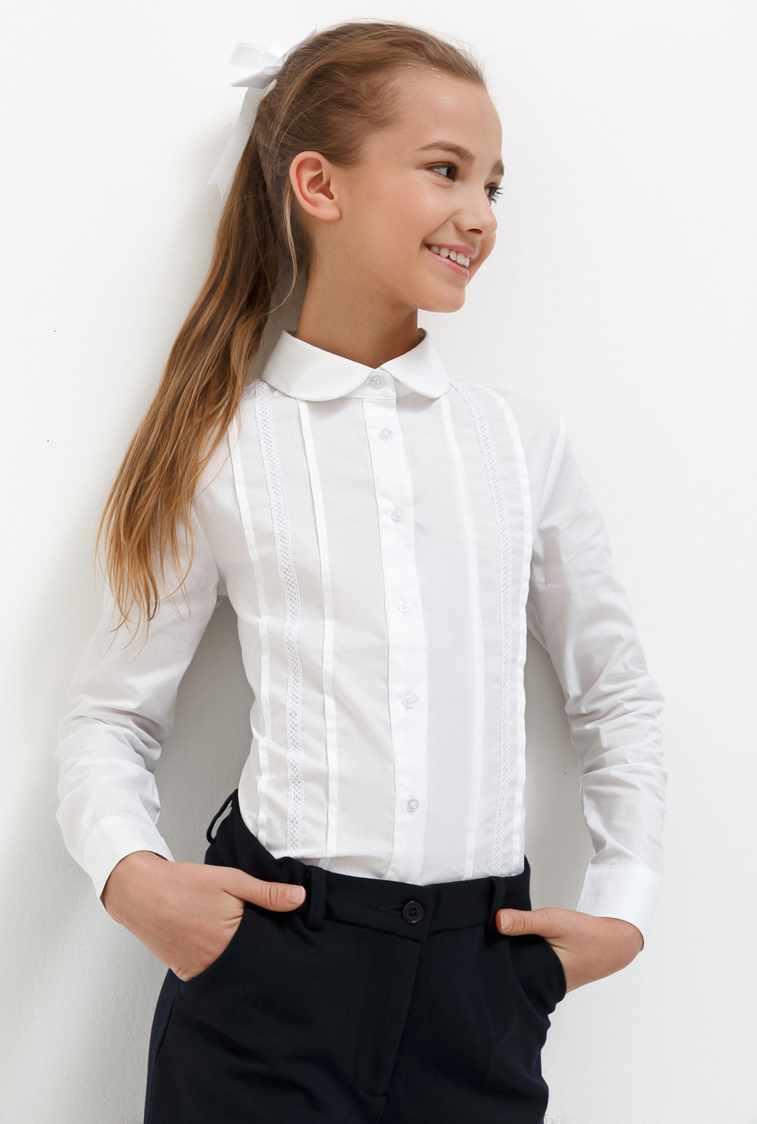 Блузка для девочки Acoola Nemesia, цвет: белый. 20240260039_200. Размер 164