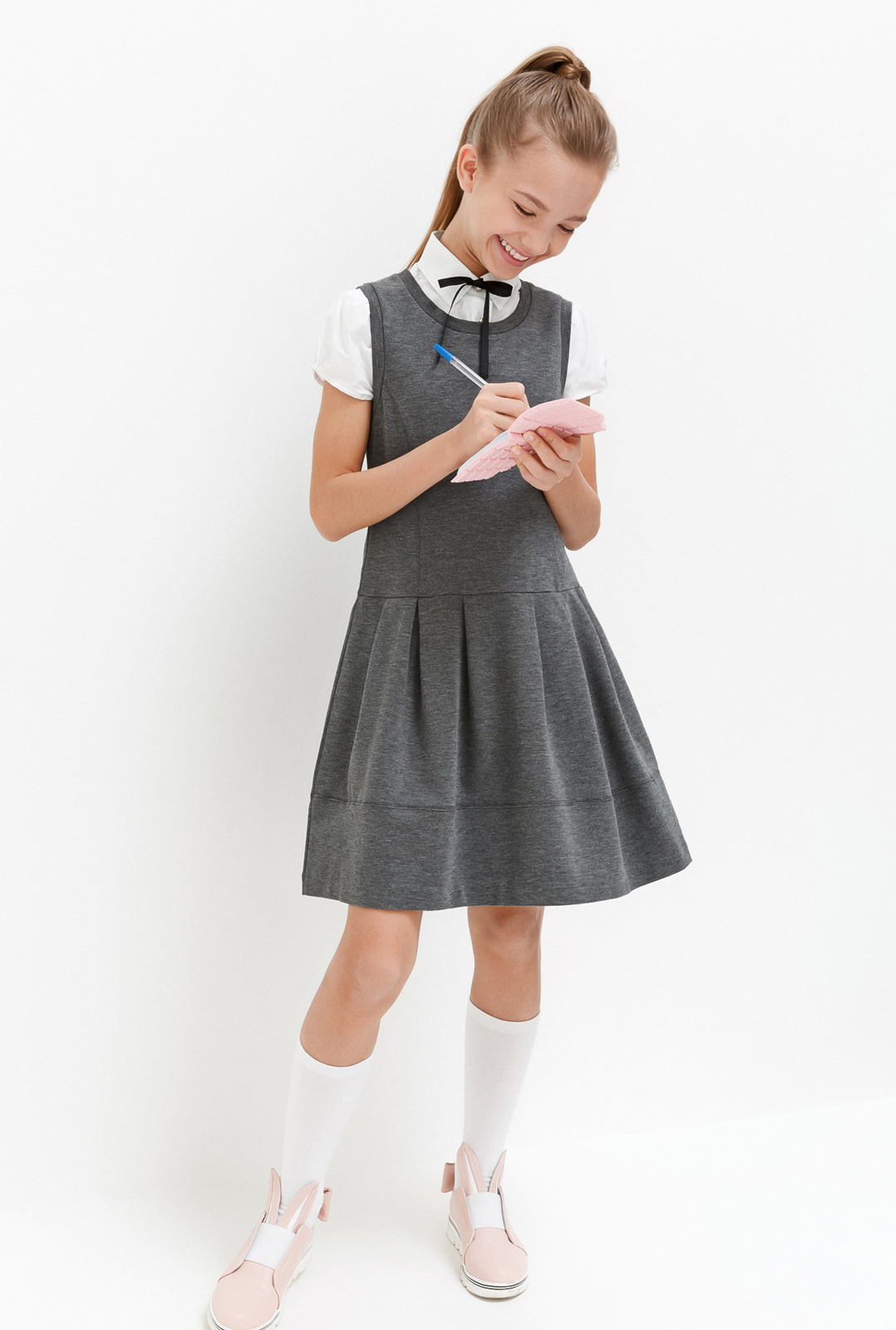 Платье для девочки Acoola Columbine, цвет: серый. 20240200028_1900. Размер 146