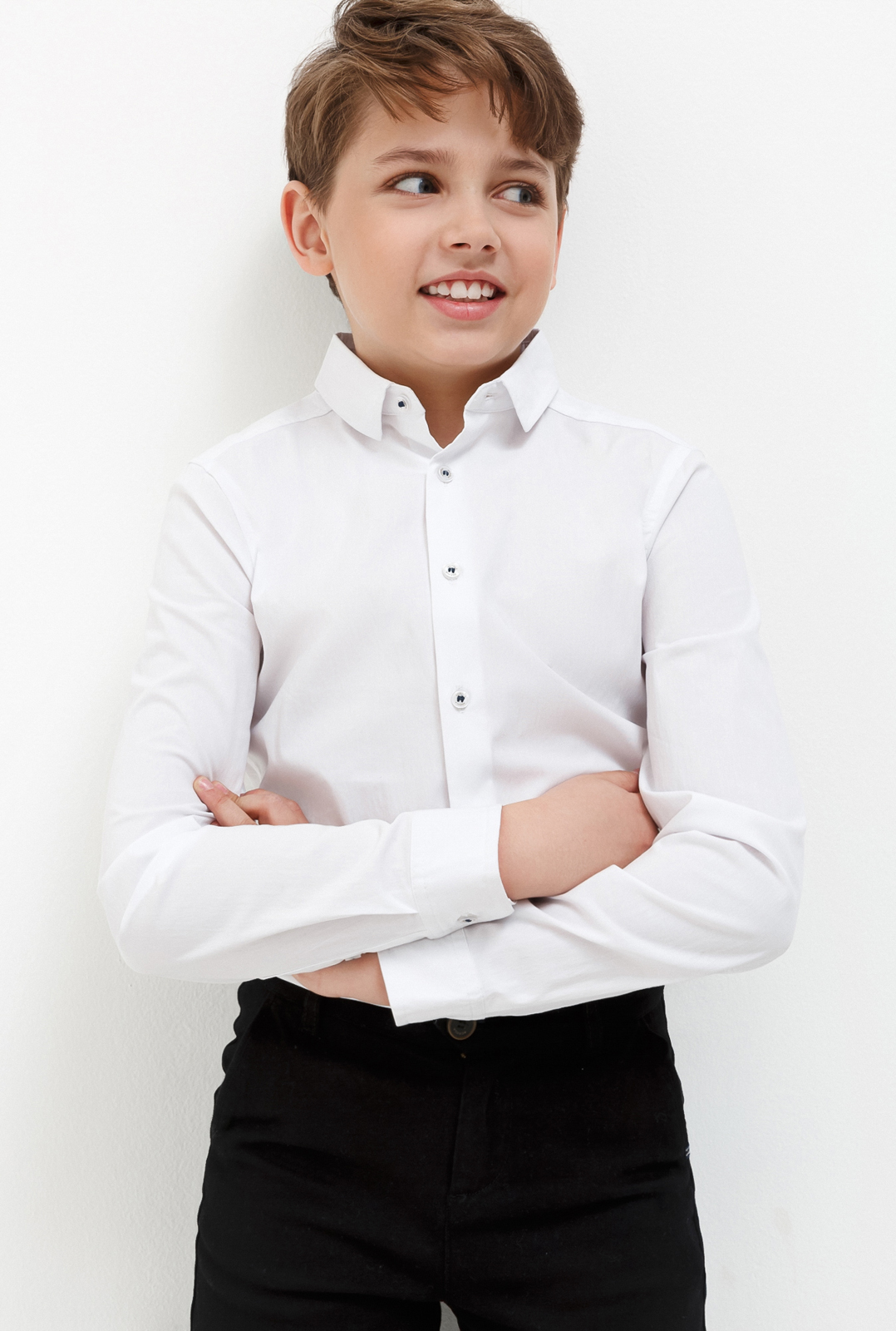 Рубашка для мальчика Acoola Houston, цвет: белый. 20140280033_200. Размер 158