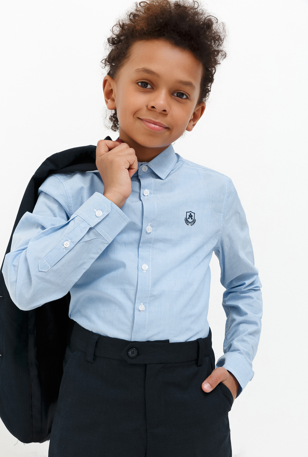 Рубашка для мальчика Acoola Lowell, цвет: синий. 20140280036_500. Размер 164