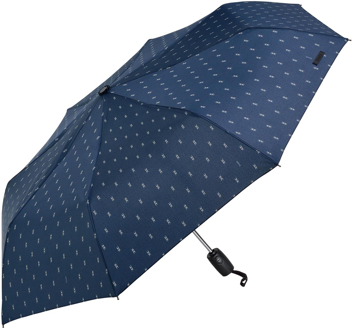 Зонт мужской Bisetti, автомат, 3 сложения, цвет: синий. 3238-2