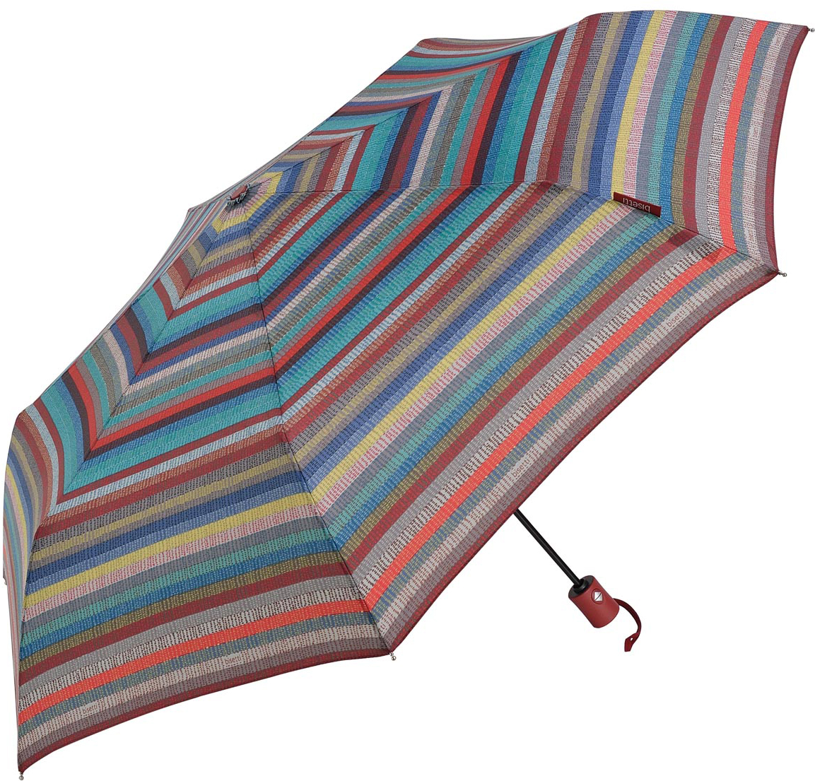 Зонт женский Bisetti, автомат, 3 сложения, цвет: бордовый. 35186-1