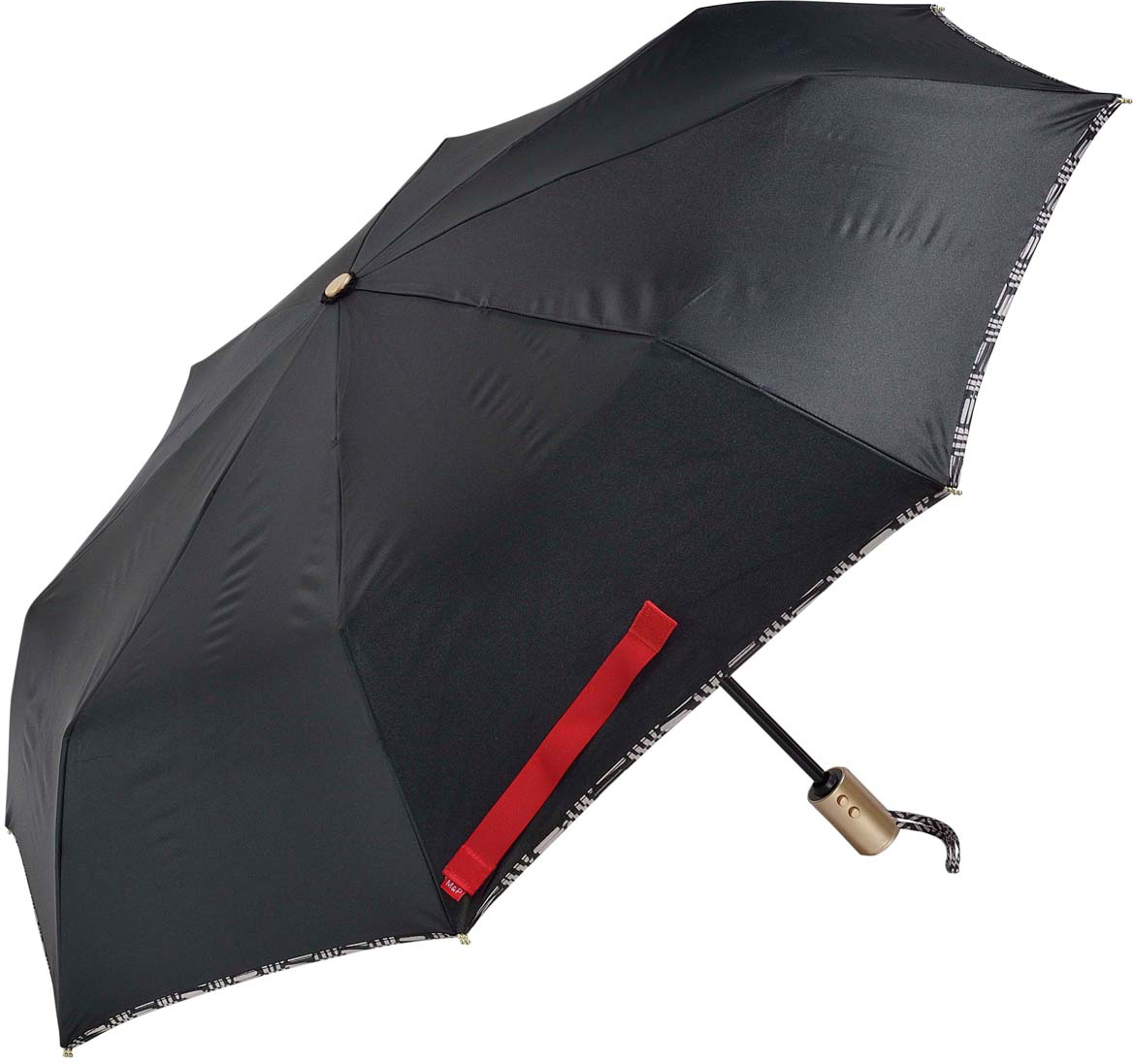Зонт женский M&P, автомат, 3 сложения, цвет: черный. 5885-2