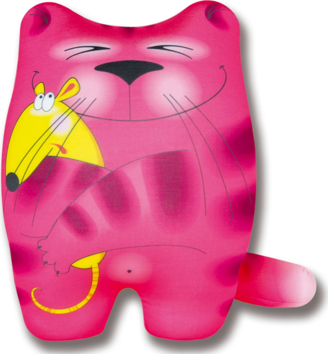 Штучки, к которым тянутся ручки Подушка-игрушка антистрессовая Кошки-мышки цвет розовый