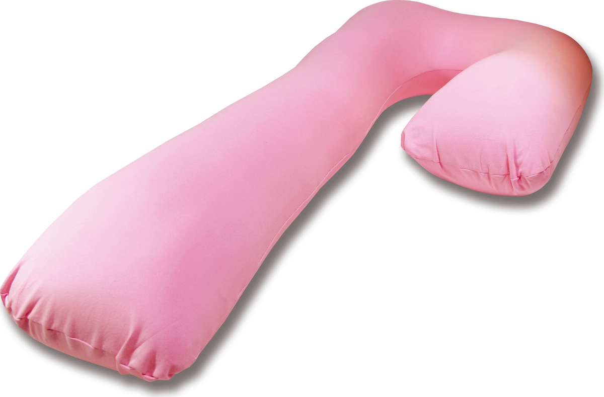 Штучки, к которым тянутся ручки Подушка для кормящих и беременных антистрессовая Г-образная цвет розовый