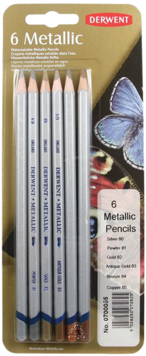 Derwent Набор цветных карандашей Metallic 6 цветов