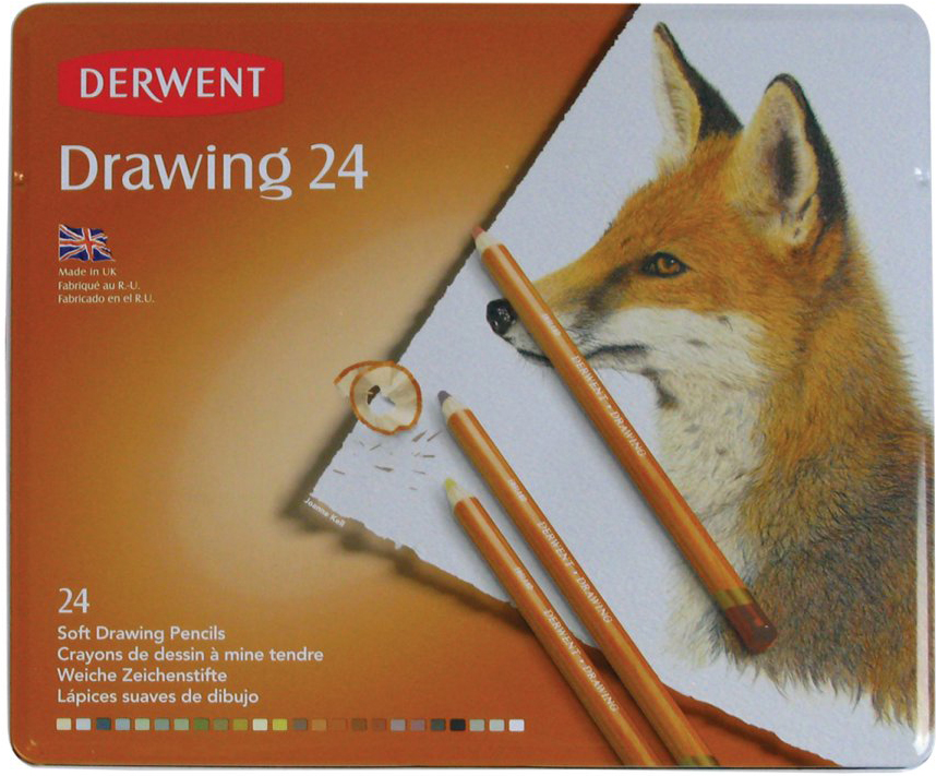 Derwent Набор цветных карандашей Drawing 24 цвета