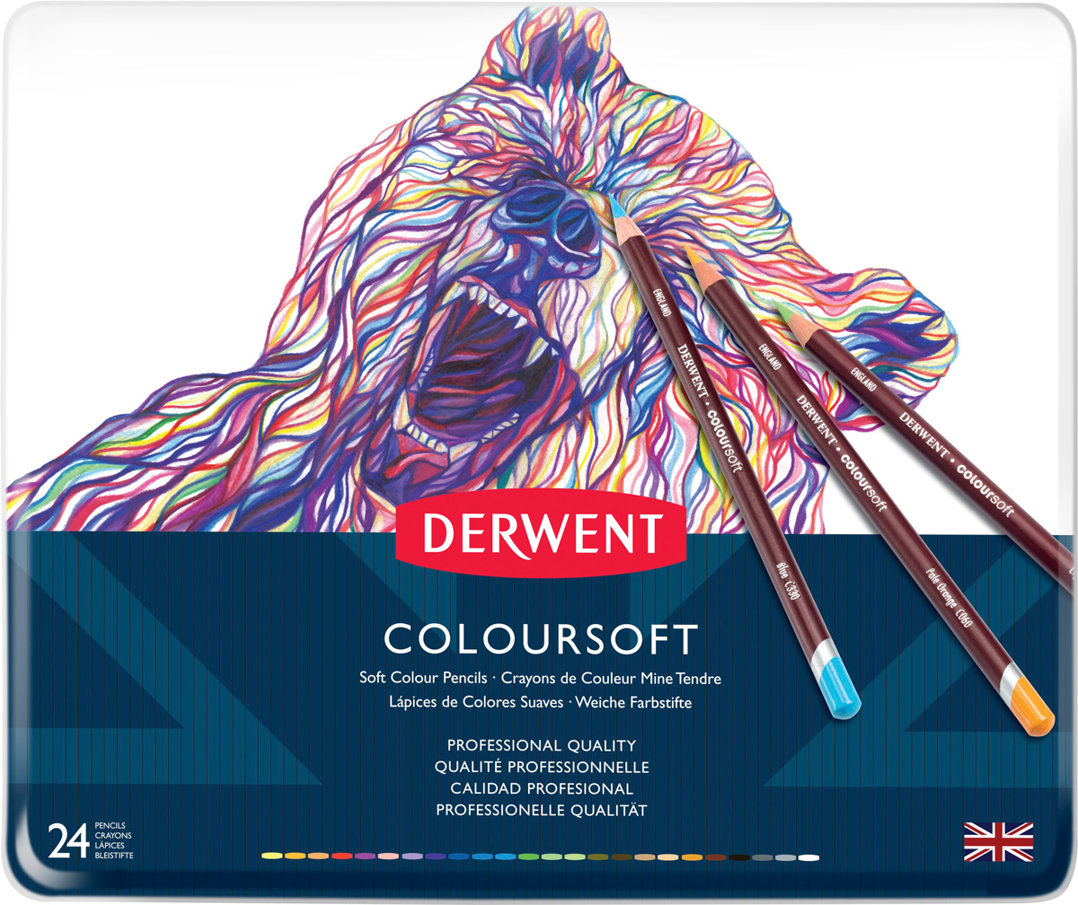 Derwent Набор цветных карандашей Coloursoft 24 цвета