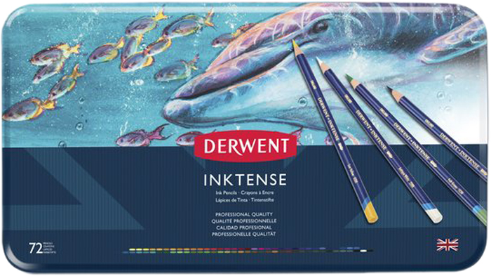 Derwent Набор акварельных карандашей Inktense 72 цвета 2301843