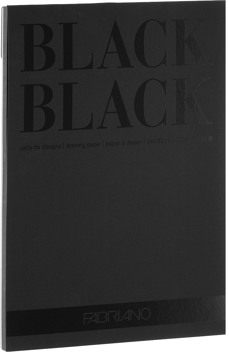 Fabriano Альбом для рисования BlackBlack 20 листов формат A4 19100391