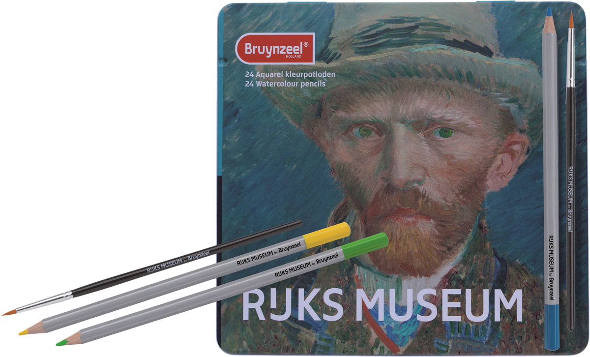 Bruynzeel Набор акварельных карандашей Автопортрет Ван Гог 24 цвета