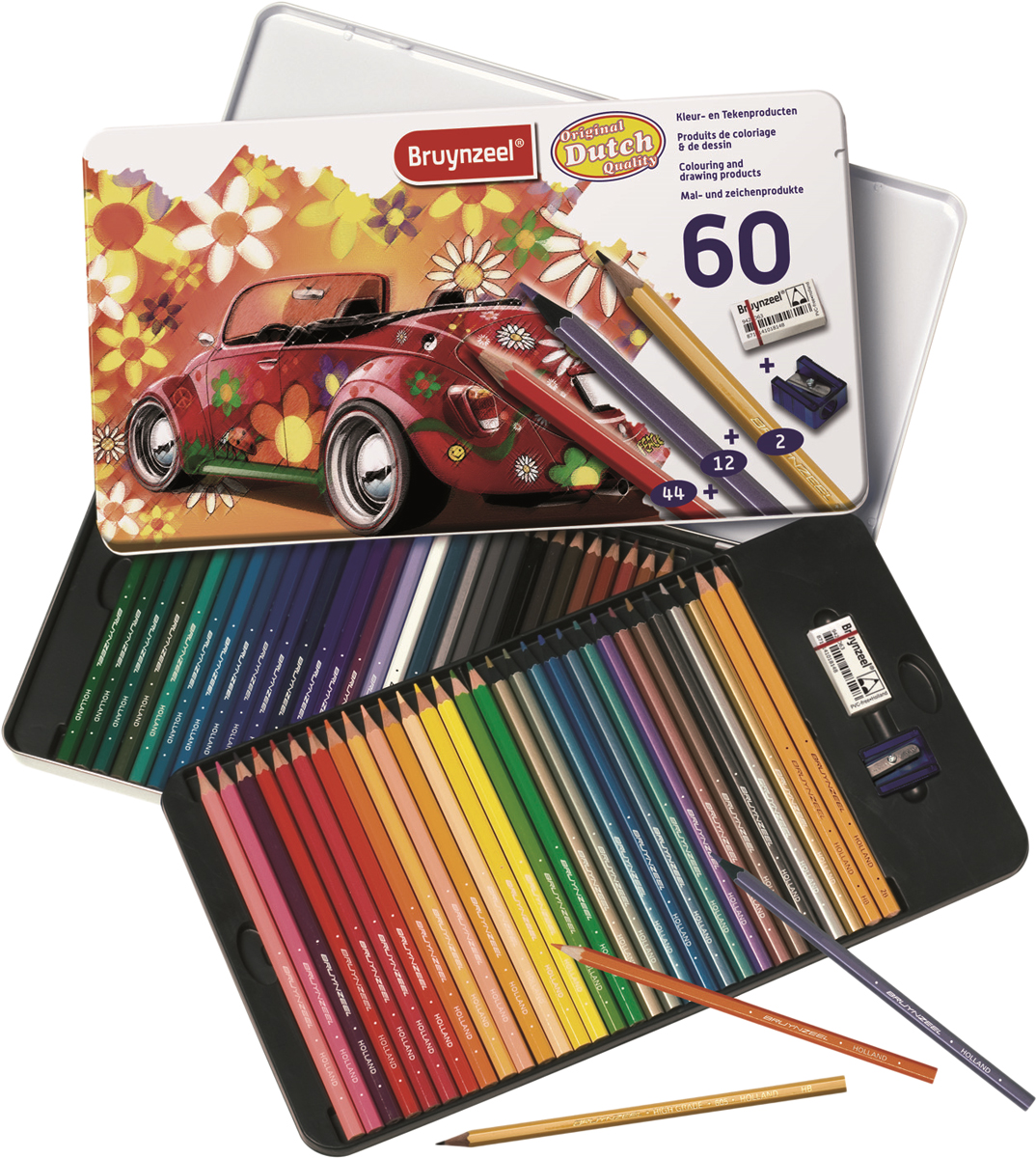Bruynzeel Набор цветных карандашей Машина 58 карандашей + ластик + точилка