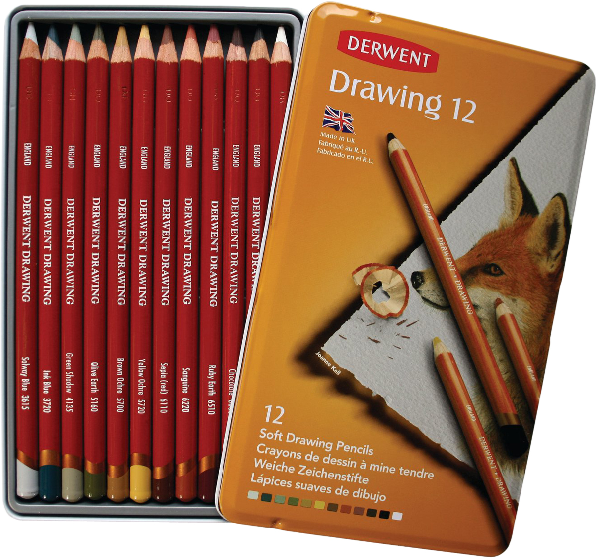 Derwent Набор цветных карандашей Drawing 12 цветов