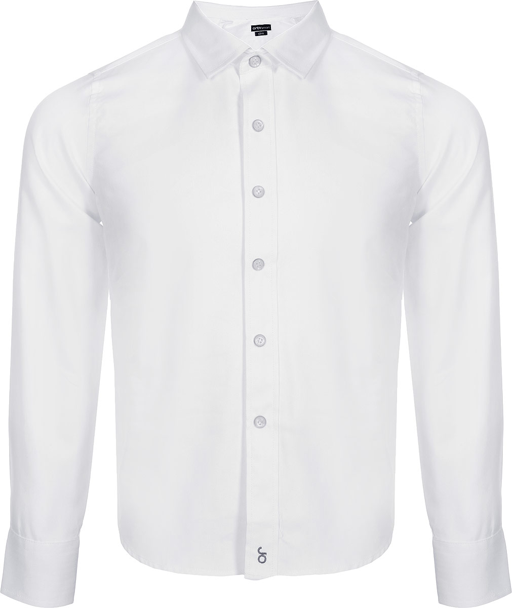 Рубашка для мальчика Orby, цвет: белый. 80452_OLB. Размер 152