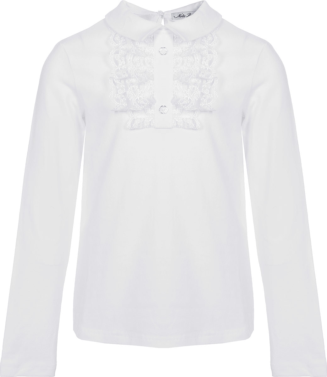 Блузка для девочки Nota Bene, цвет: белый. 1812310121. Размер 158