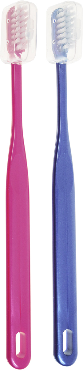 Okazaki Щетка зубная с платиновыми наночастицами, цвет: розовый, фиолетовый, 2 шт