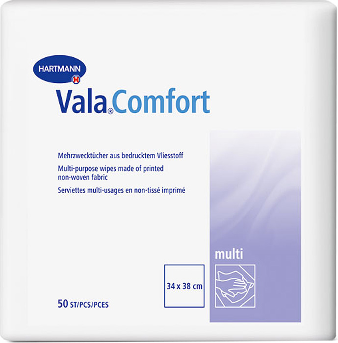 Vala Comfort Multi Одноразовые салфетки, 34 х 38 см, 50 шт
