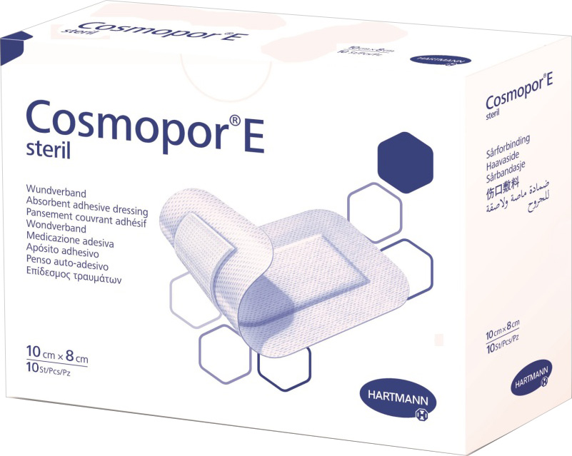 Cosmopor E Steril Самоклеящаяся повязка на рану, 10 х 8 см, 10 шт