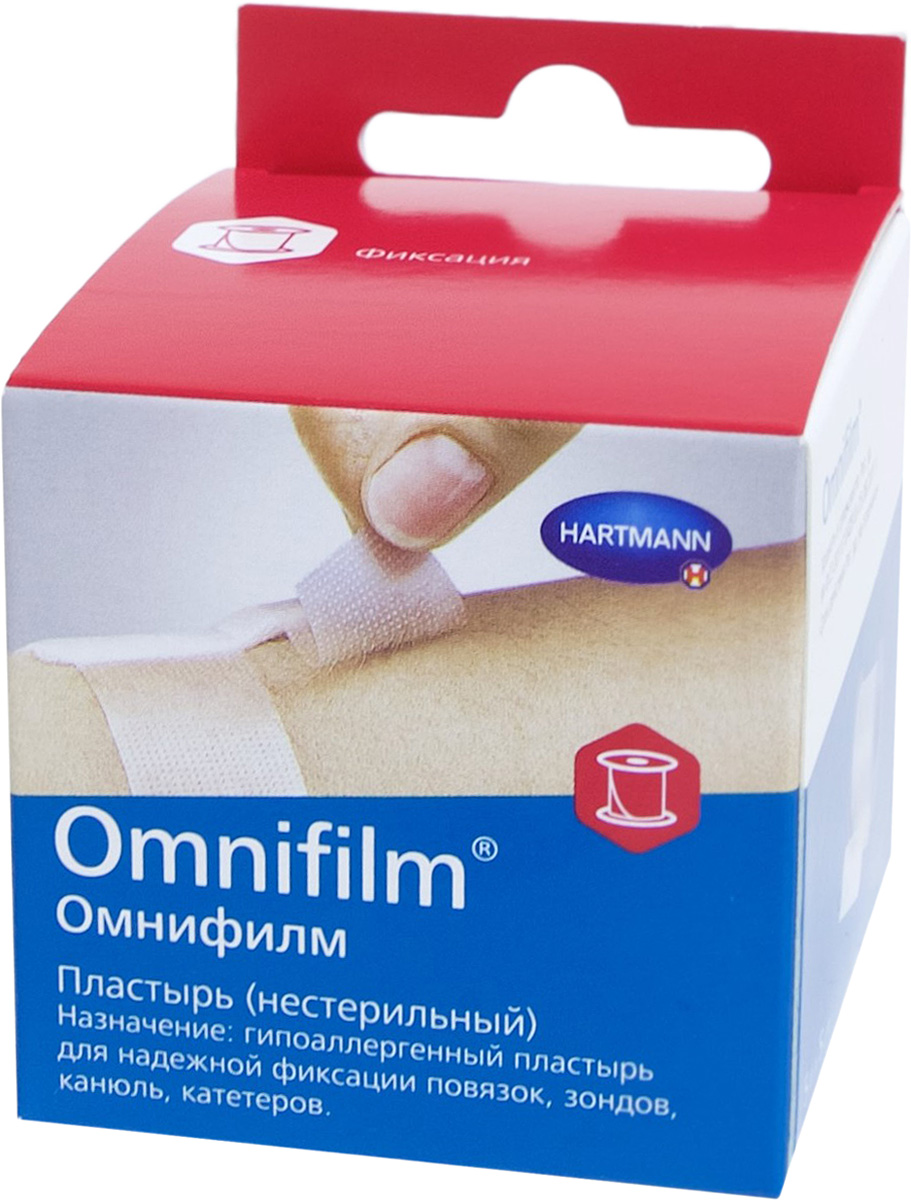 Omnifilm Фиксирующий пластырь из прозрачной пленки с еврохолдером, 5 см х 5 м