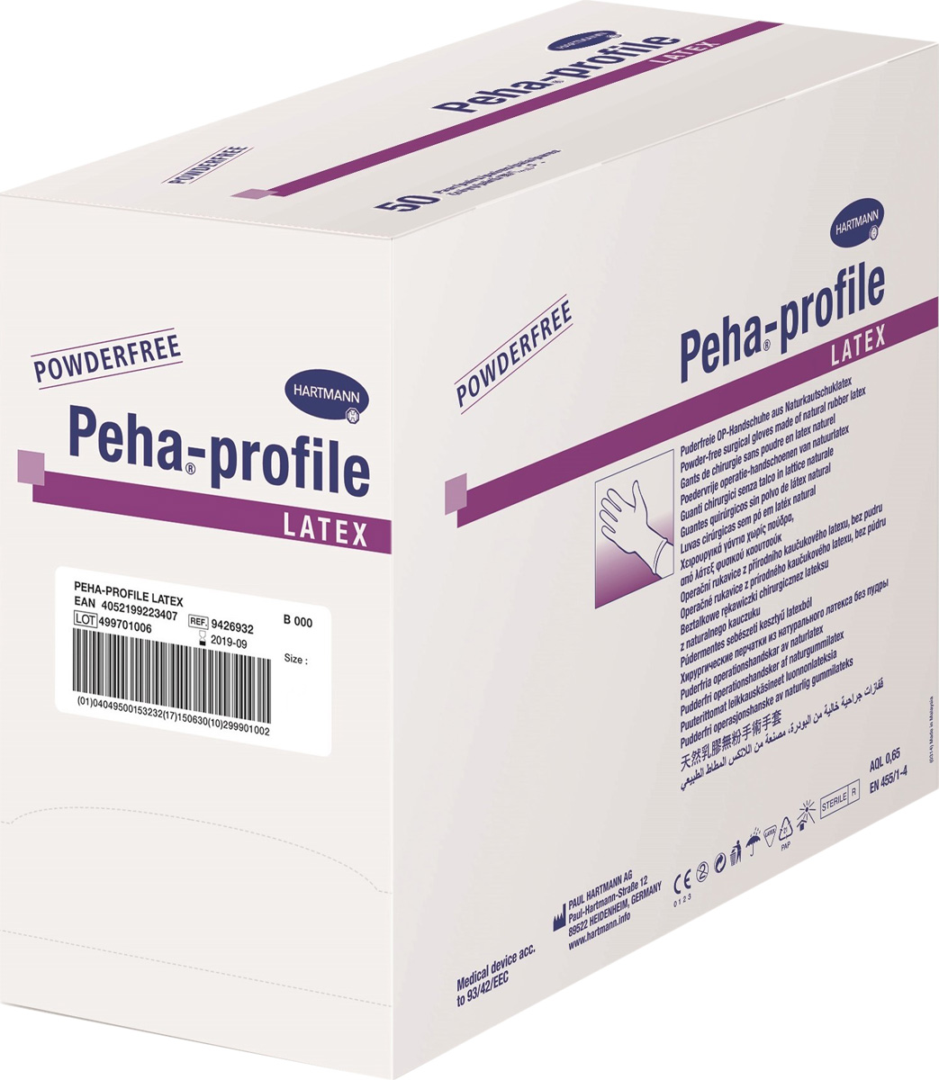 Peha-Profile Latex Перчатки стерильные текстурированные №6,5, 50 пар