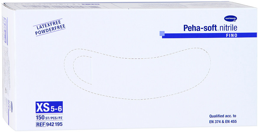 Peha-Soft Nitrile Fino Перчатки медицинские XS, 150 шт