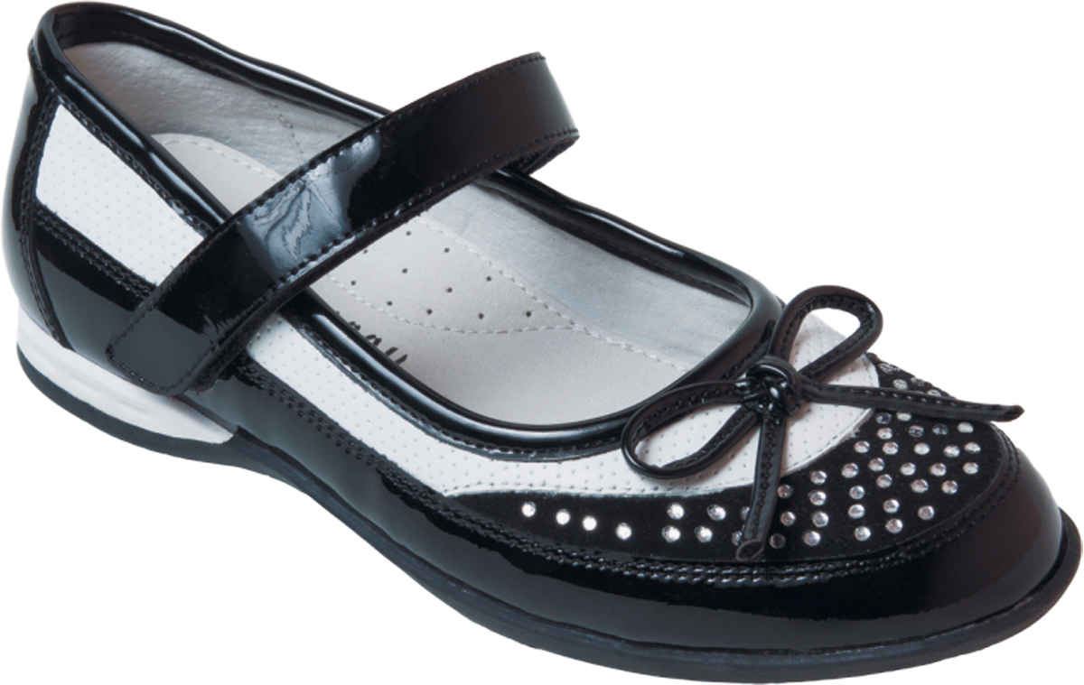 Туфли для девочки Orthoboom, цвет: черный. 47397-10. Размер 35