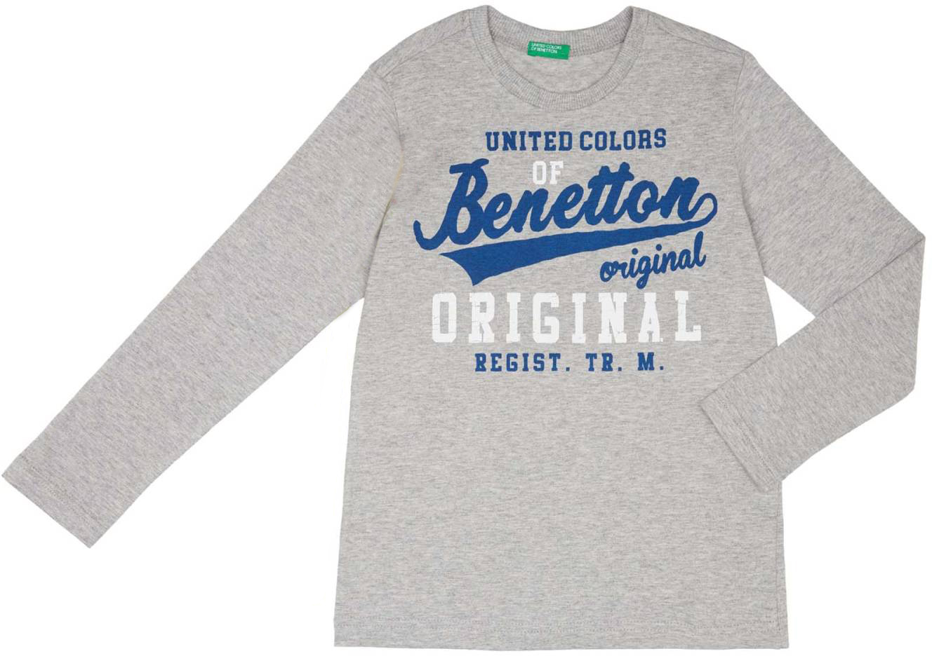 Футболка с длинным рукавом для мальчика United Colors of Benetton, цвет: серый. 3YR3C13QR_501. Размер 170